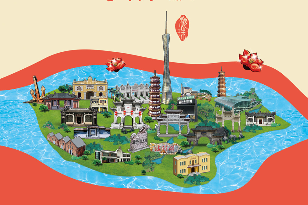 娱乐城平台区红色旅游手绘地图【二】