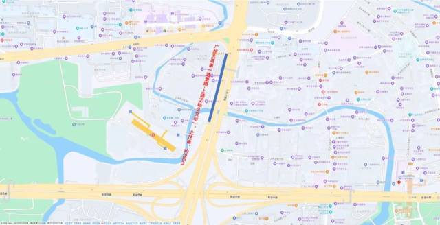 广州大道南交通优化路段示意图 广州大道南交通优化路段示意图